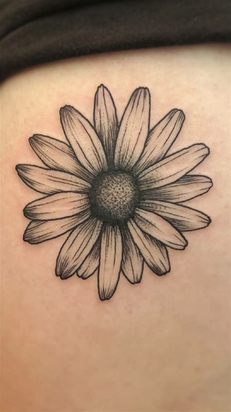 Daisy Flower Tattoo Outline