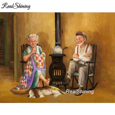 Old Couple Painting at PaintingValley.com | Explore collection of Old ...