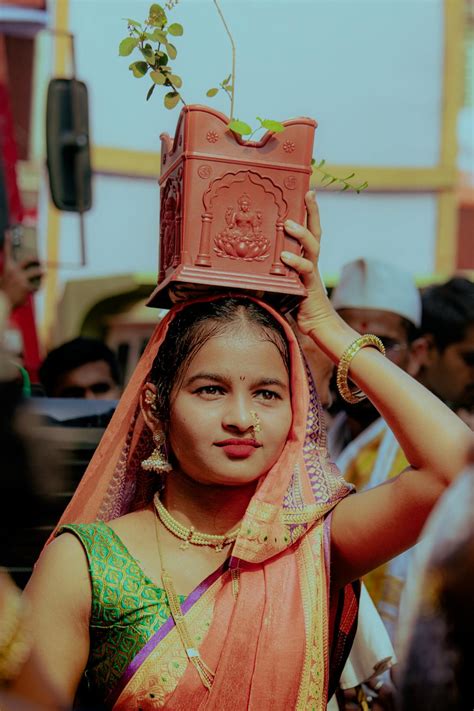 traditional marathi gudi padwa festival celebration  stock photo