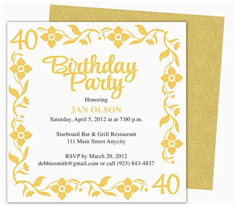 Golden Birthday Invitation Wording | BirthdayBuzz