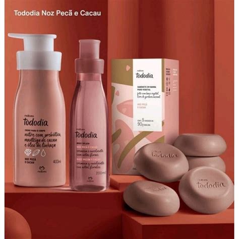 Kit Noz Pecã E Cacau - Kit Natura Noz Pecã e Cacau. (body splash, hidratante e sabonete em ...