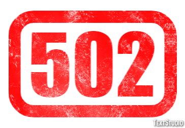 502 Text Effect and Logo Design Number