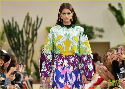 Kaia Gerber Walks in the Valentino Show During Paris Fashion Week ...