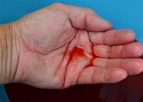 Sangue Falso Sai Da Blusa Branca