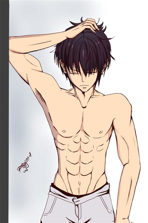 Mascular Anime Guy Art~ by korean-uke on DeviantArt