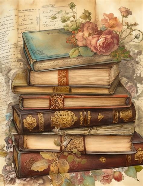 Premium AI Image | Book old paper vintage digital paper