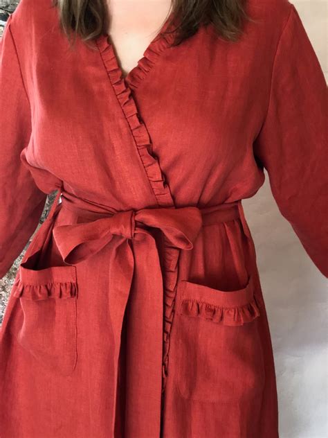 Linen Robe, Soft Robe, Robe Coverup, Robe for Bride, Linen Bath Robe