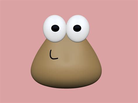 Baby Pou - the alien pet Game - Tamagotchi 3D model 3D printable | CGTrader