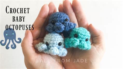 QUICK & EASY - Crochet baby octopus *NO SEWING REQUIRED* tutorial (step ...