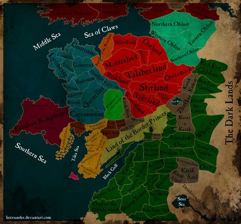 warhammer political map    world  heersander  deviantart