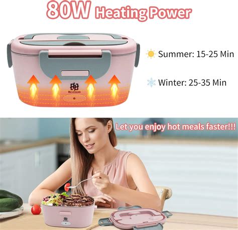 Buy Electric Lunch Box Food Heater, Upgraded 80W Food Heated Electric