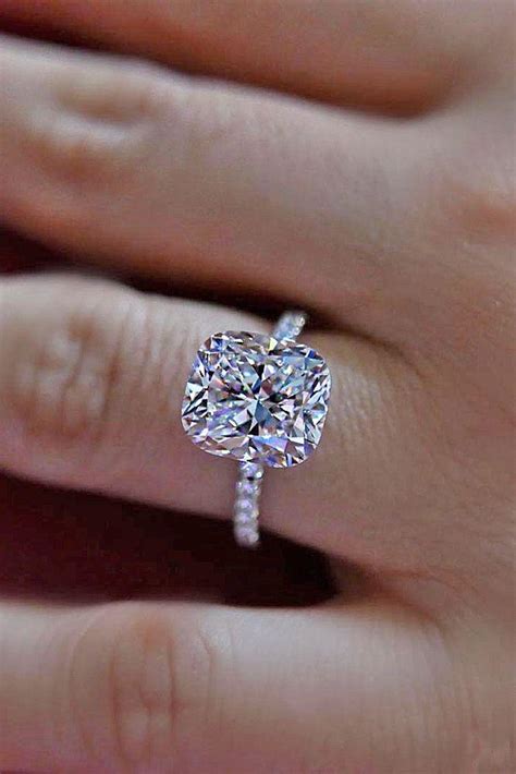 24 Brilliant Cushion Cut Engagement Rings #2742971 - Weddbook