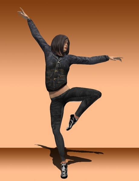 rigged character dancer  model