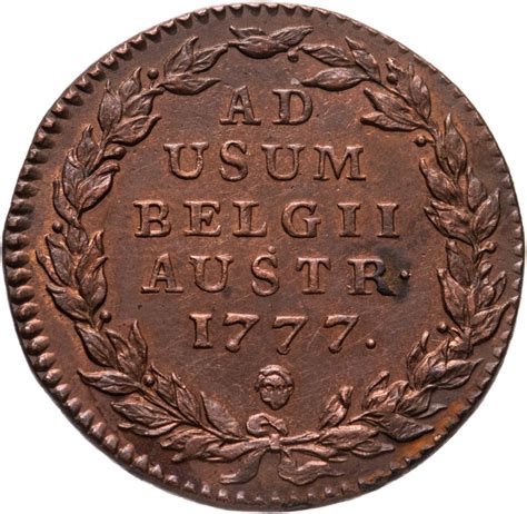 Монета австрийские Нидерланды 2 лиарда 1777 стоимостью 9800 руб.