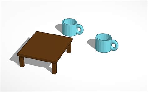3D design Чашка і стіл | Tinkercad