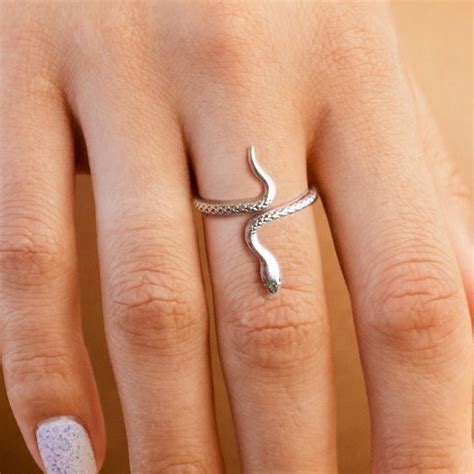 Silver Snake Ring - Etsy