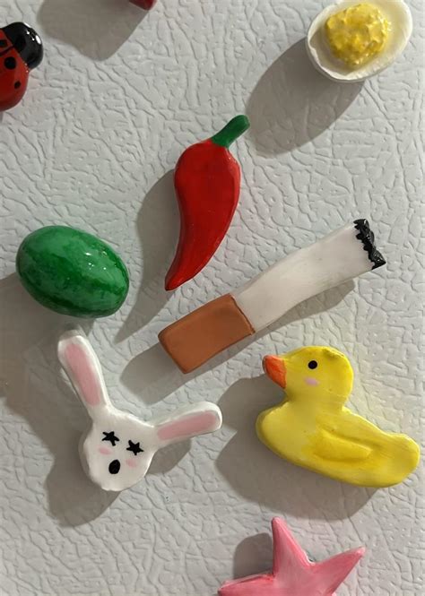 Air dry clay magnets : r/crafts