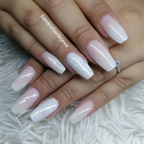 balerina nails light rose and white ombre nails Light Rose, Rose Lights ...