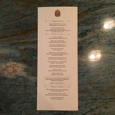 Club 33 Menus on Behance