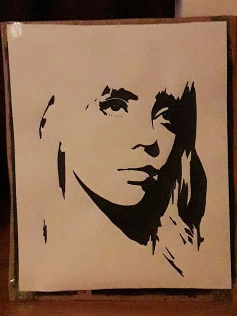 Billie eilish, stencil style painting by roy | Stencil graffiti ...
