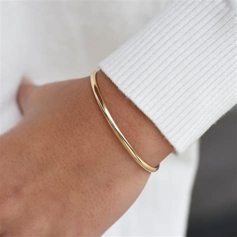 solid gold cuff bracelet minimalist style etsy