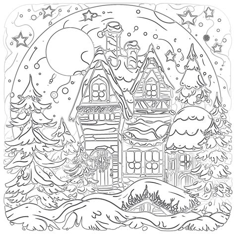 Adult Christmas | Coloring Pages Mimi Panda