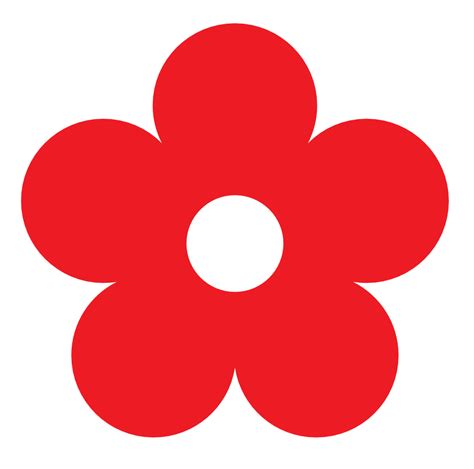 red colour flower clipart  clipart  clipart library
