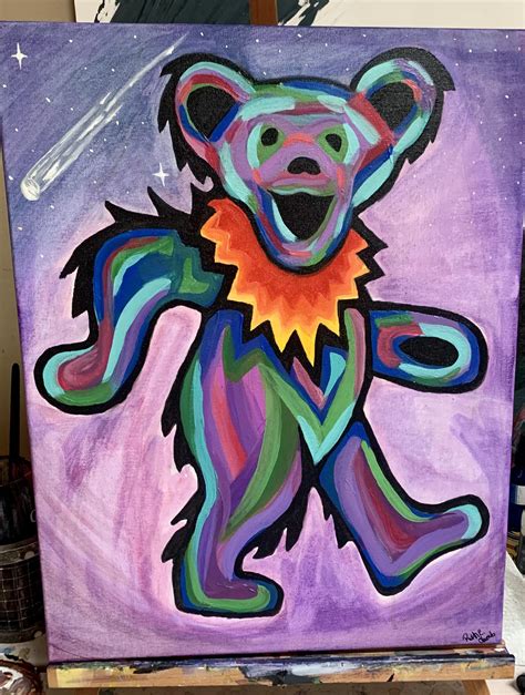 Grateful Dead Dancing Bear. Me, Acrylic | Scrolller