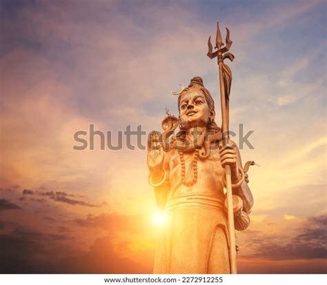 huge shiva statue mangal mahadev  stock photo  shutterstock