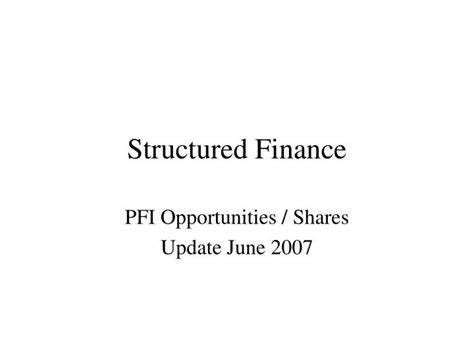 structured finance powerpoint    id