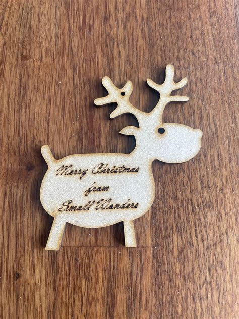 simple reindeer shape manchester laser cuts