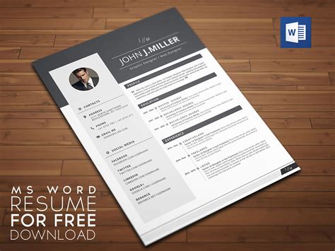 Free Infographic Resume Templates For Ms Word