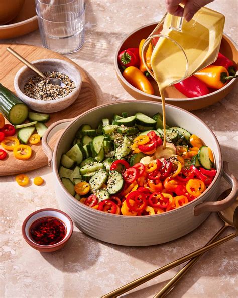 Viral TikTok Cucumber Sweet Pepper Salad - Kalejunkie
