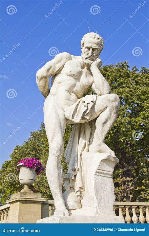 Statue in the Luxembourg Gardens, Paris Stock Photo - Image of marble ...