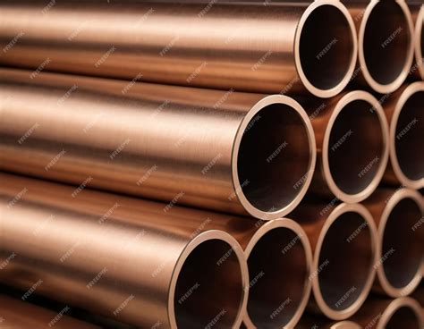 Premium Photo | Copper bronze heat exchanger pipes Heavy nonferrous