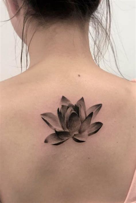 Black And White Lotus Flower Tattoos