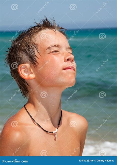 Sun bathing boy stock photo. Image of face, lifestyle - 51023346