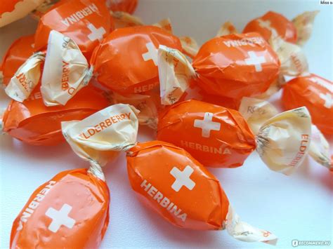 Конфеты ROSHEN Herbina карамель с начинкой на травах, Бузина с ...