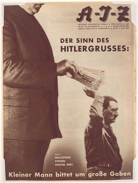 " Meaning of the Hitler salute: Little man asks for big gifts! " front page of the pro-communist ...