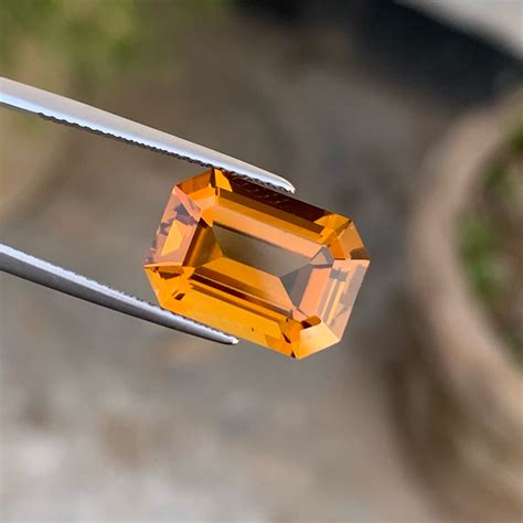 orange yellow natural citrine stone gandhara gems
