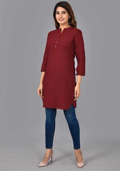 womens maroon color straight kurti aayumi  kurti kurti