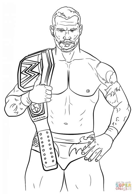 Get This Printable wwe coloring pages randy orton - 21783