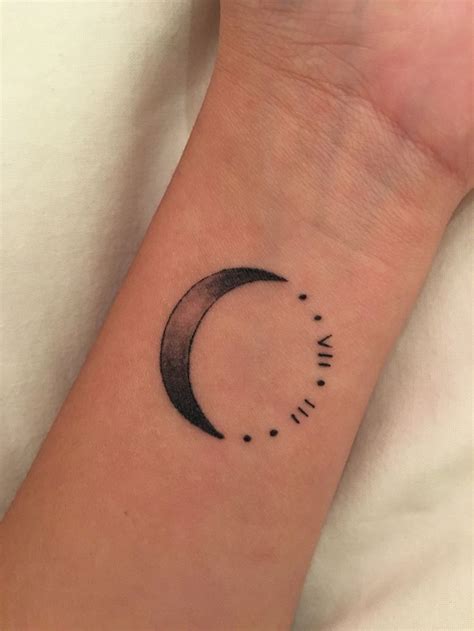 crescent moon tattoo. | Moon tattoo wrist, Crescent moon tattoo, Moon tattoo designs