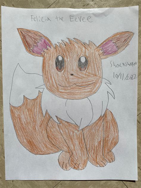 Eevee drawing by ShockShaker on DeviantArt