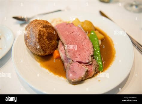 beef roast plate stock photo alamy