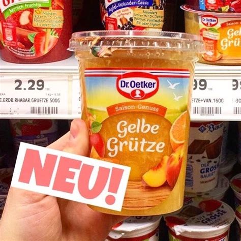 DR.OETKER GELBE GRÜTZE 🍑🍊🍏💛😄 PRODUKTNEUHEIT, Lebensmittelneuheiten, neu ...