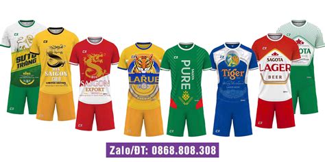 Bộ quần áo bóng đá thiết kế Bia Tiger - áo Bia Saigon - Bia Heineken