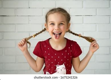 Having Hair Two Plaits Adorable Funny Stock Photo 1675241326 | Shutterstock