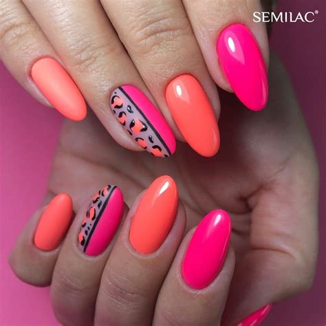 Semilac 132 Orange Lollipop UV Gel Polish 7ml | Oval nails, Nails ...