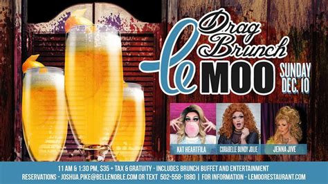 Drag Brunch at Le Moo 12.10: Sunday, December 10, 2017 - GayCities ...